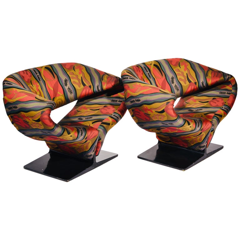 Vintage Ribbon Chairs by Pierre Paulin, Model F582 for Artifort For Sale at  1stDibs