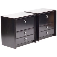 Paul Frankl Ebony Nightstands for John Stuart