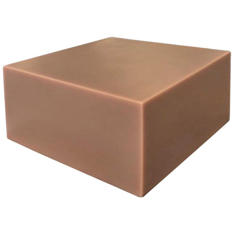 Sabine Marcelis Custom Candy Cube Colour Brown Contemporary Side Table Resin For Sale