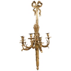 Used Monumental Pair of Neoclassical Style Bronze Candelabras, France, 1880