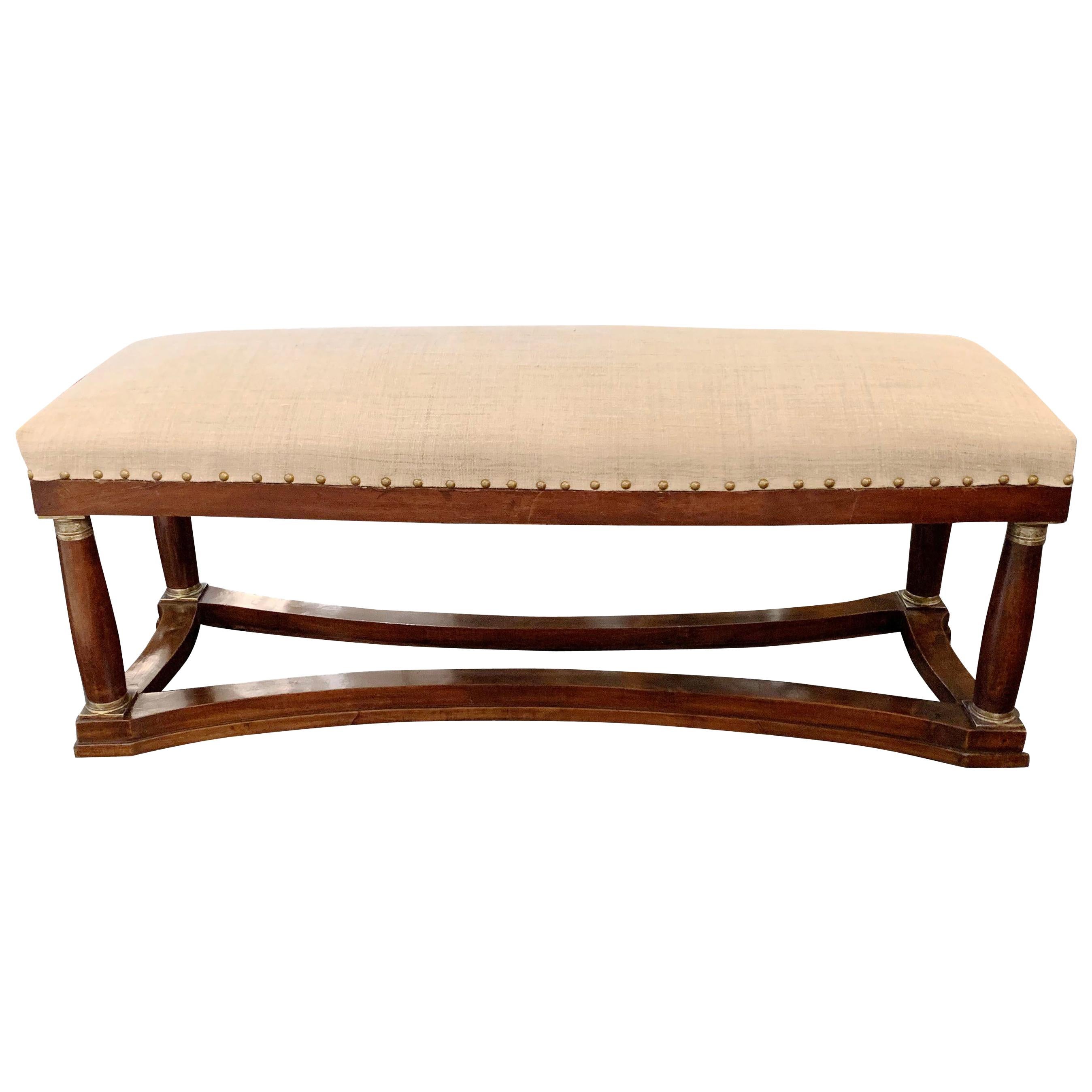 19th Century Upholstered Bench, France