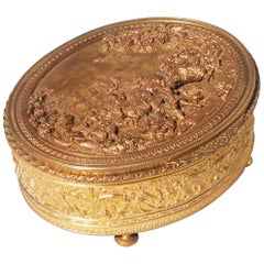 Napoleon III Gilt Bronze Jewelry Box, France, 1880