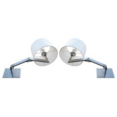 Christian Liaigre Pair of Swing Arm Sconces