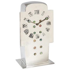 Antique English Art Nouveau "Tudric" Clock by Archibald Knox