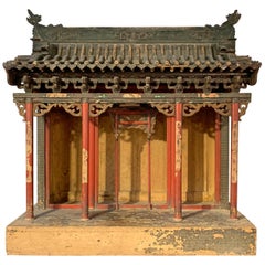 Large Chinese Ancestral Hall Architectural Model, Qing Dynasty, 18th Century