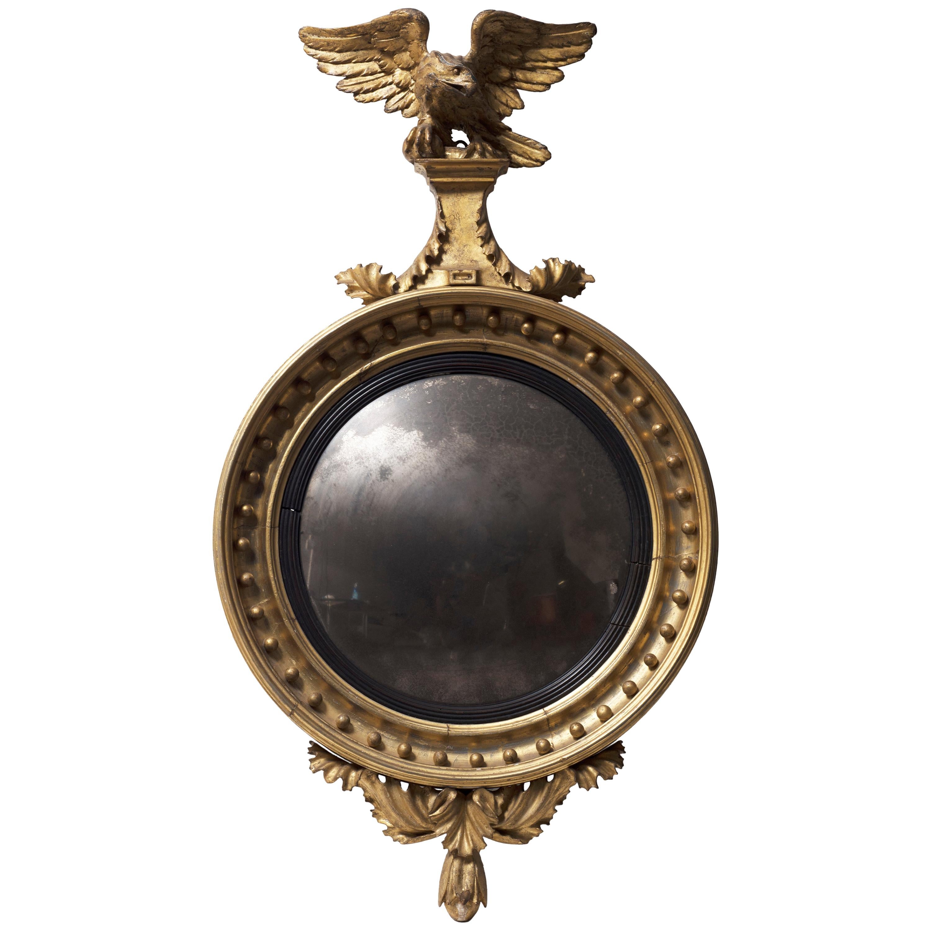 Ancient Regency Era Wall Mirror, 1811-1820