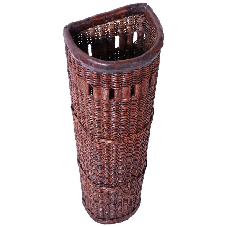 Wicker Umbrella or Cane Stand at 1stDibs