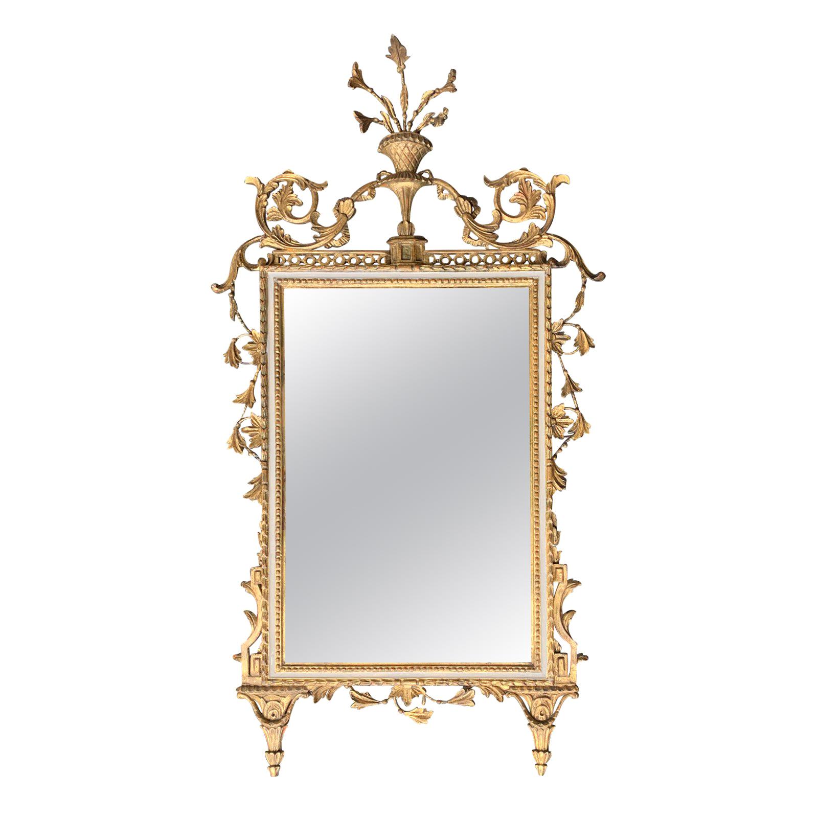 19th/20th Century Italian Carved Giltwood Mirror