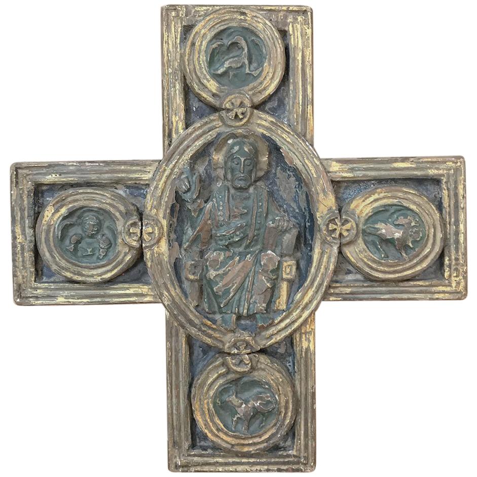 18th Century Italian Polychrome Cross