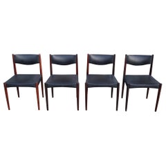 Elegant Danish Modern Style Rosewood Dining Chairs