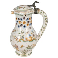 18th Century French Moustiers Faience Pitcher