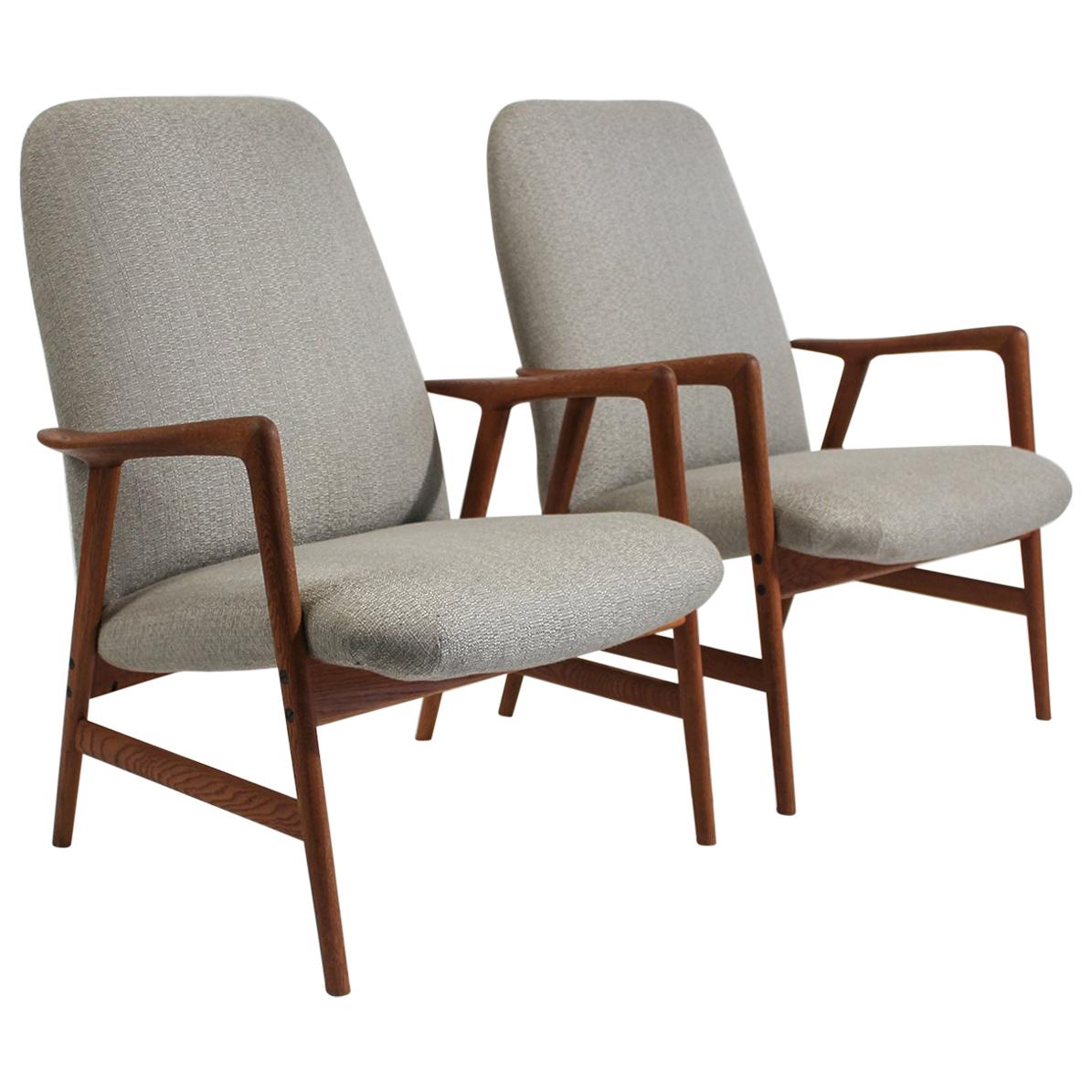 Folke Ohlsson for Dux Teak Lounge Chairs