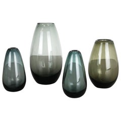 Vintage 1960s Set of 4 Turmalin Vases by Wilhelm Wagenfeld for WMF, Germany