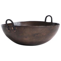 Primitive Large Bronze Bowl