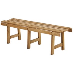 Wooden Slated Bench