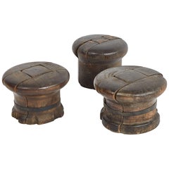 Porte-chapeaux français ancien en bois