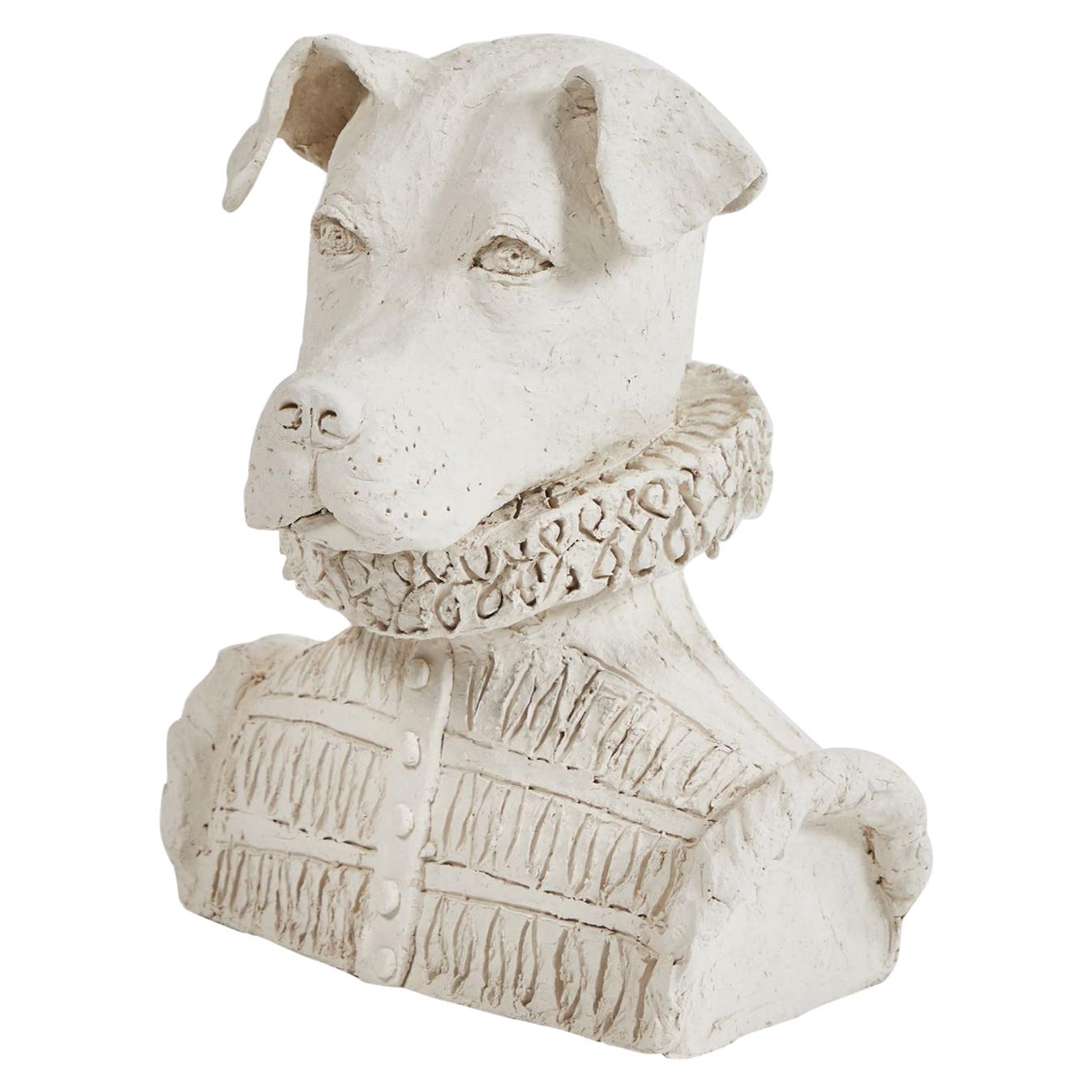 Dog Sculpture in Plaster