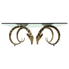 Brass Ibex Ram Coffee Table