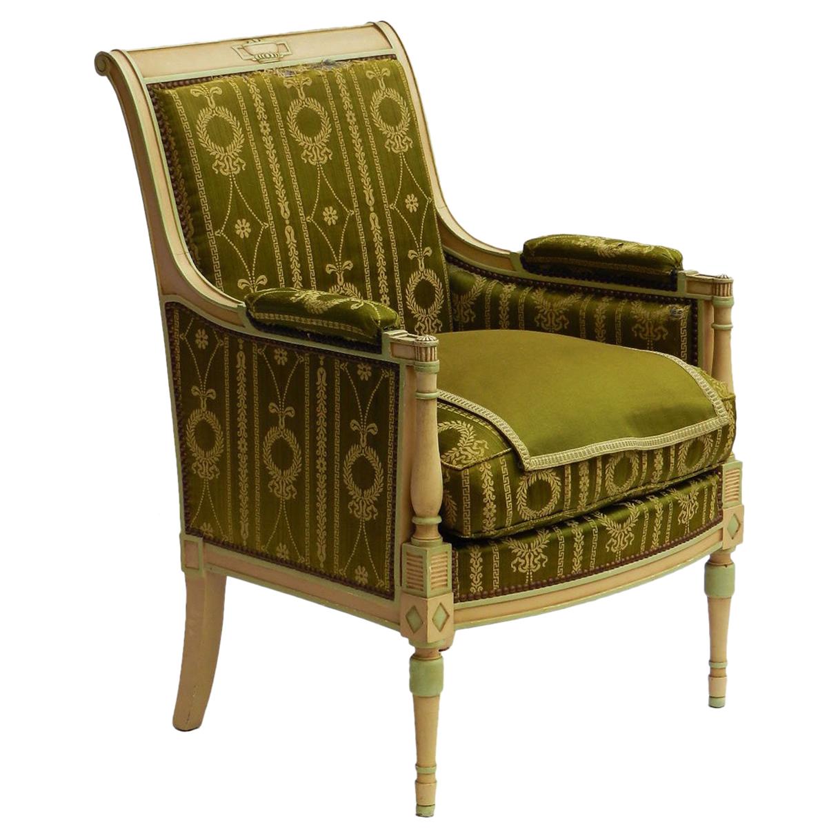 Empire Revival Bergere Armchair Includes Recovering, Early 20th Century