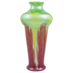 Large Loetz Vase Titania Gre6388, circa 1909 Rare Decor "Maigrün Mit Rosa"
