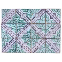 20th Century Italian Vintage Reclaimed Decorated Tiles, 1920s