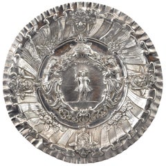 Silbernes Tablett. J.J. Dávila, Salamanca, Spanien, um die Mitte des 18. Jahrhunderts
