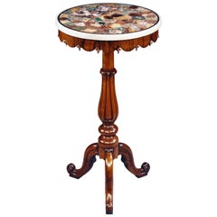 19th Century Specimen Marble-Top Mahogany Occasional Table