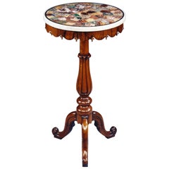 19th Century Specimen Marble-Top Mahogany Occasional Table