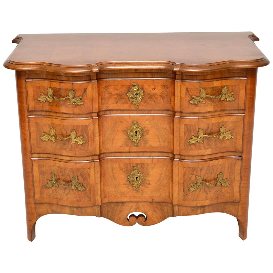 Antique Swedish Walnut Commode or Chest of Drawers