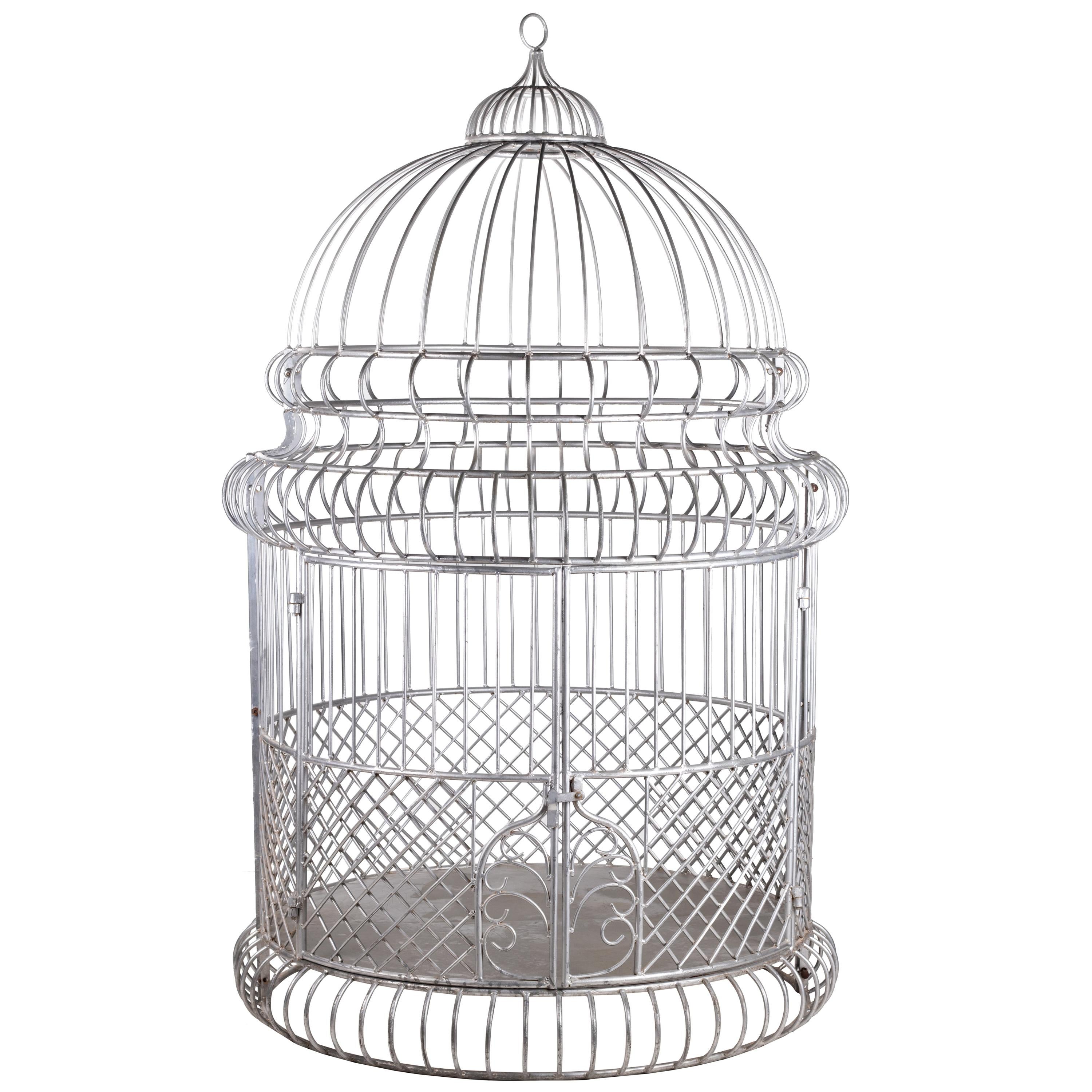 Large French Style Iron Bird Cage at 1stDibs
