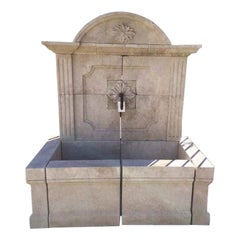 Contemporary French Limestone Wall Fountain