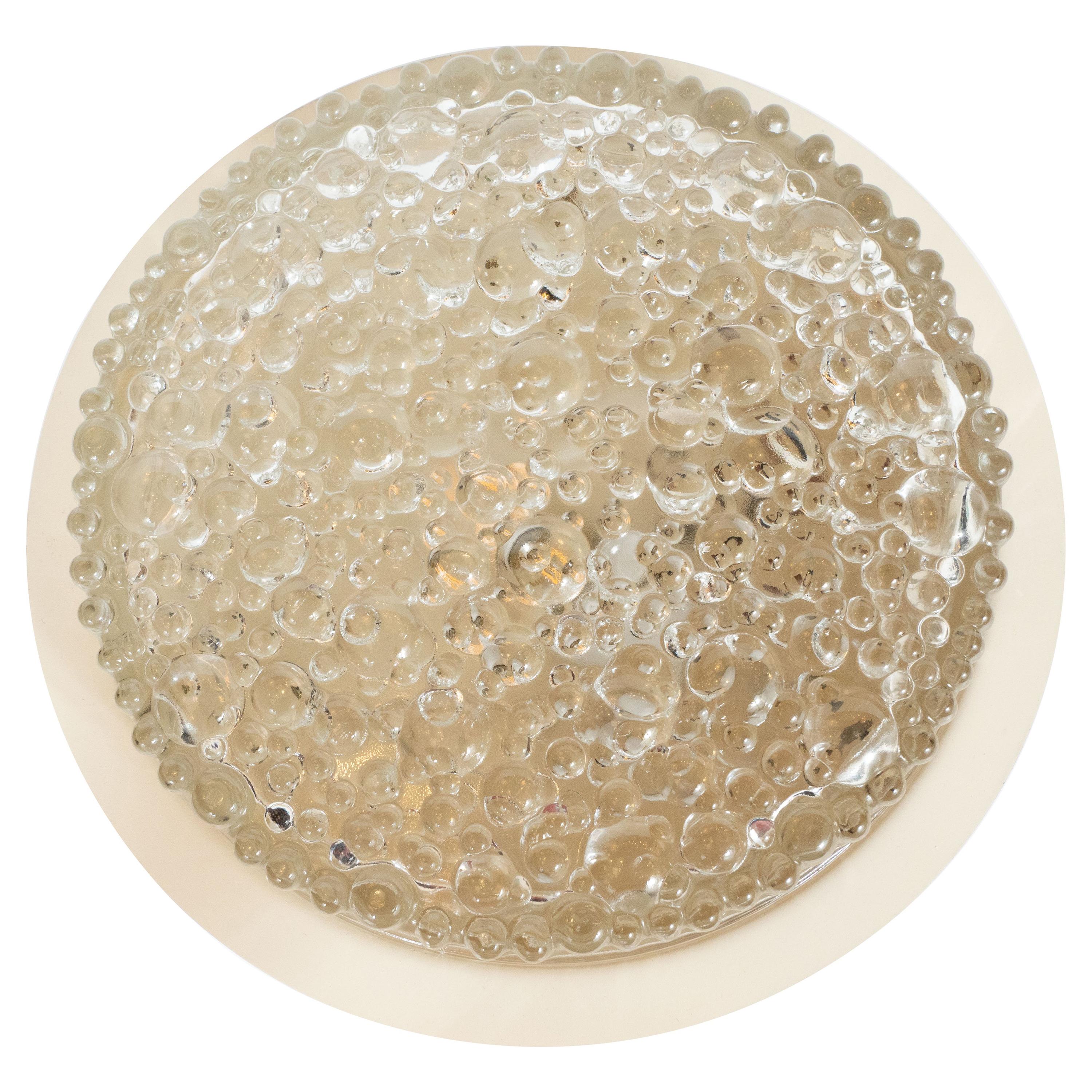 Mid-Century Modern Textured Bubble Glass Flush Mount Kronleuchter