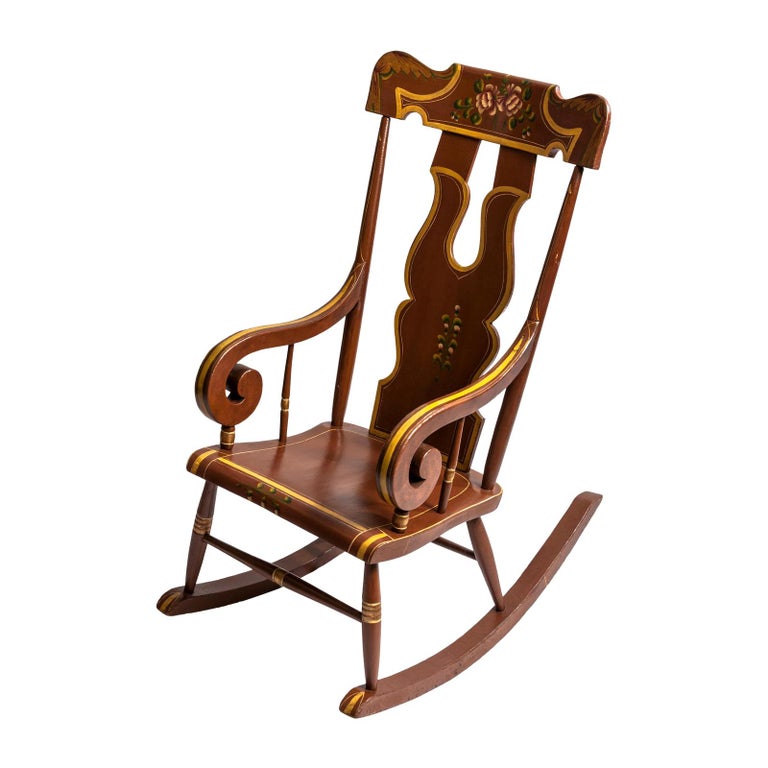 Decorated Boston Rocker For Sale at 1stDibs boston rocker for sale, antique boston rocker