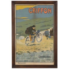 Antique Griffon Motorcycle Racing Poster by Walter Thor, circa 1910