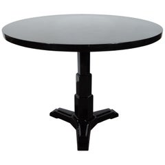 Art Deco Machine Age Skyscraper Style Black Lacquer/Enamel Dining/Center Table