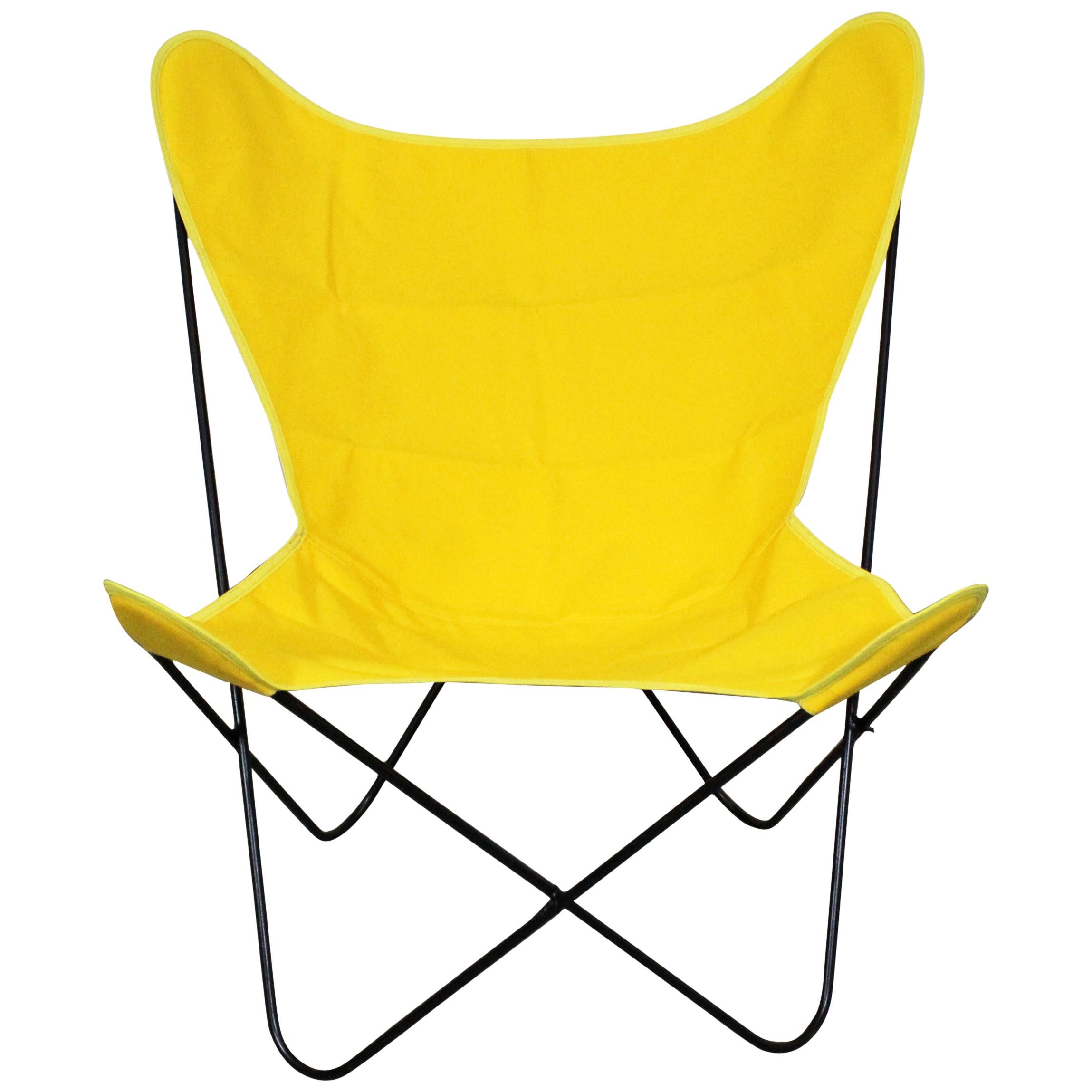 Mid-Century Modern Knoll Style Iron Butterfly Chair