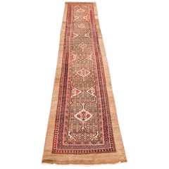 Antique Persian Serab Camel Hair Runner, Late 19th Century