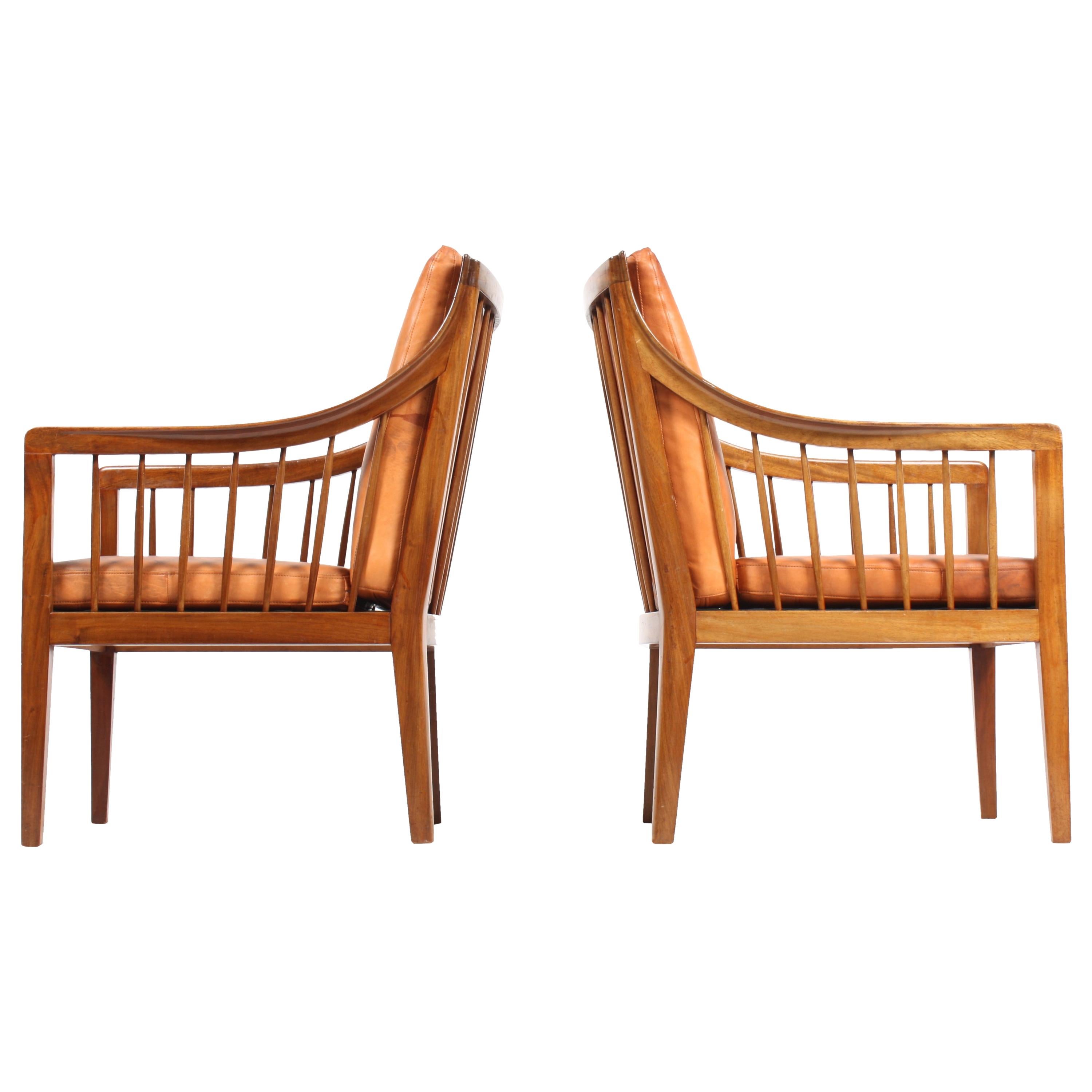 Pair of Classic Midcentury Danish Lounge Chairs, 1940s