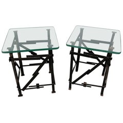 Pair of Industrial Style Side Tables