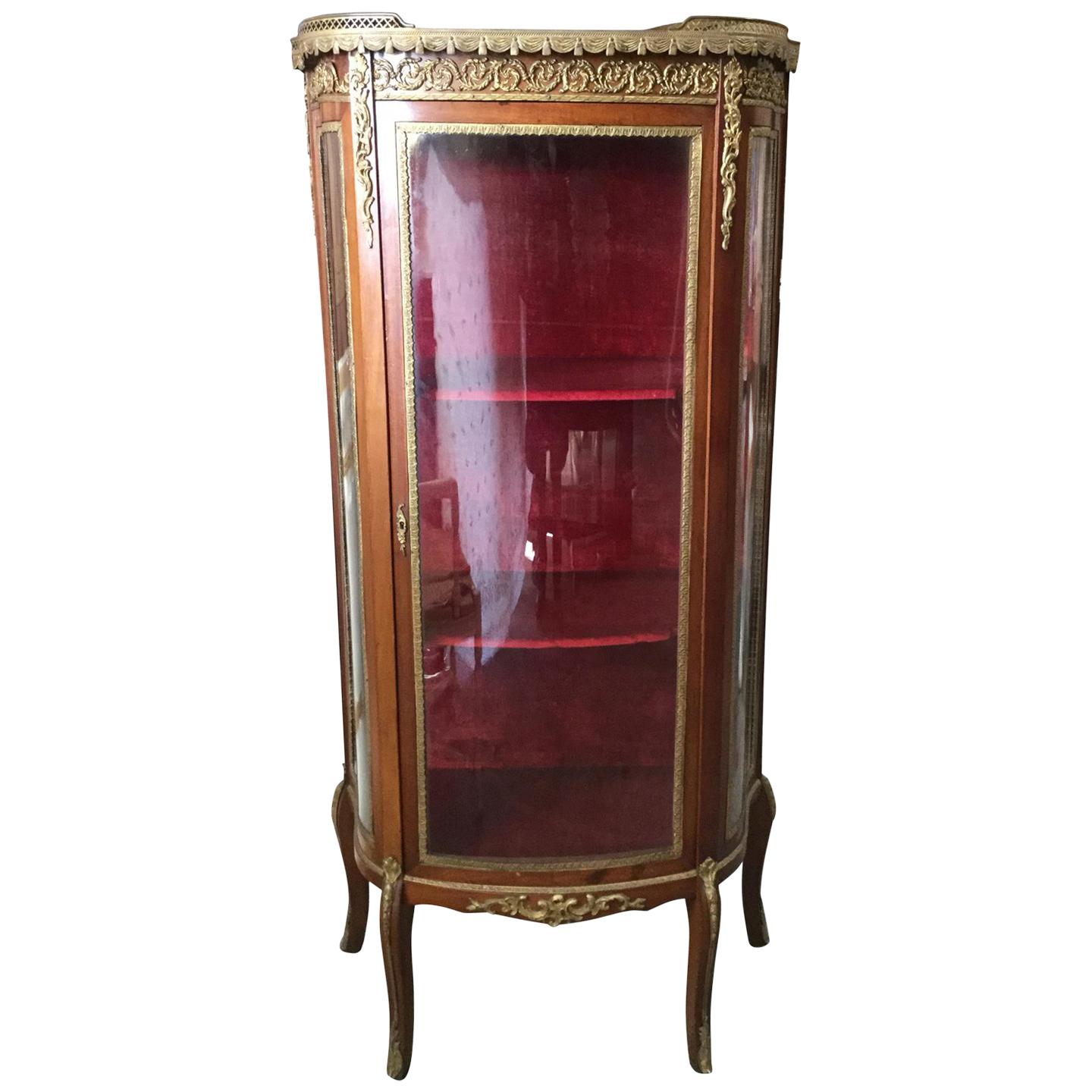 1920s French Curio Cabinet