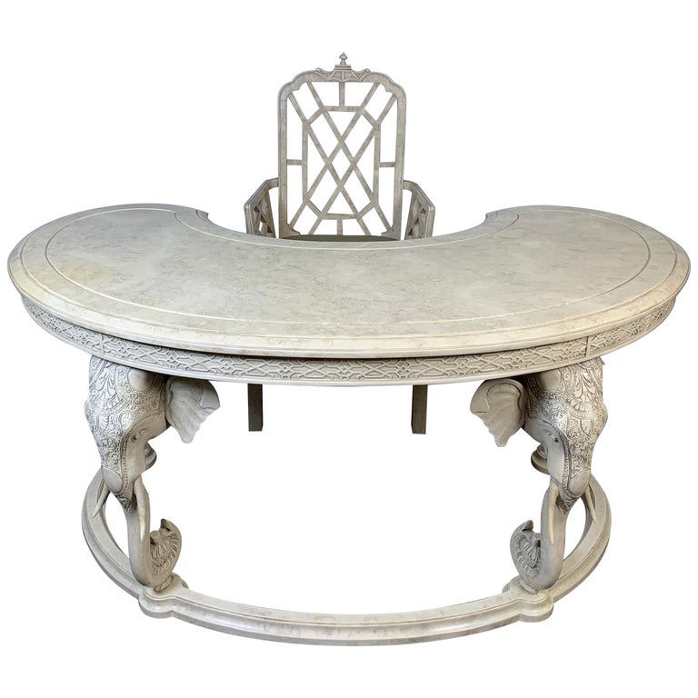 Gampel Stoll Kidney Elephant Desk With Chair