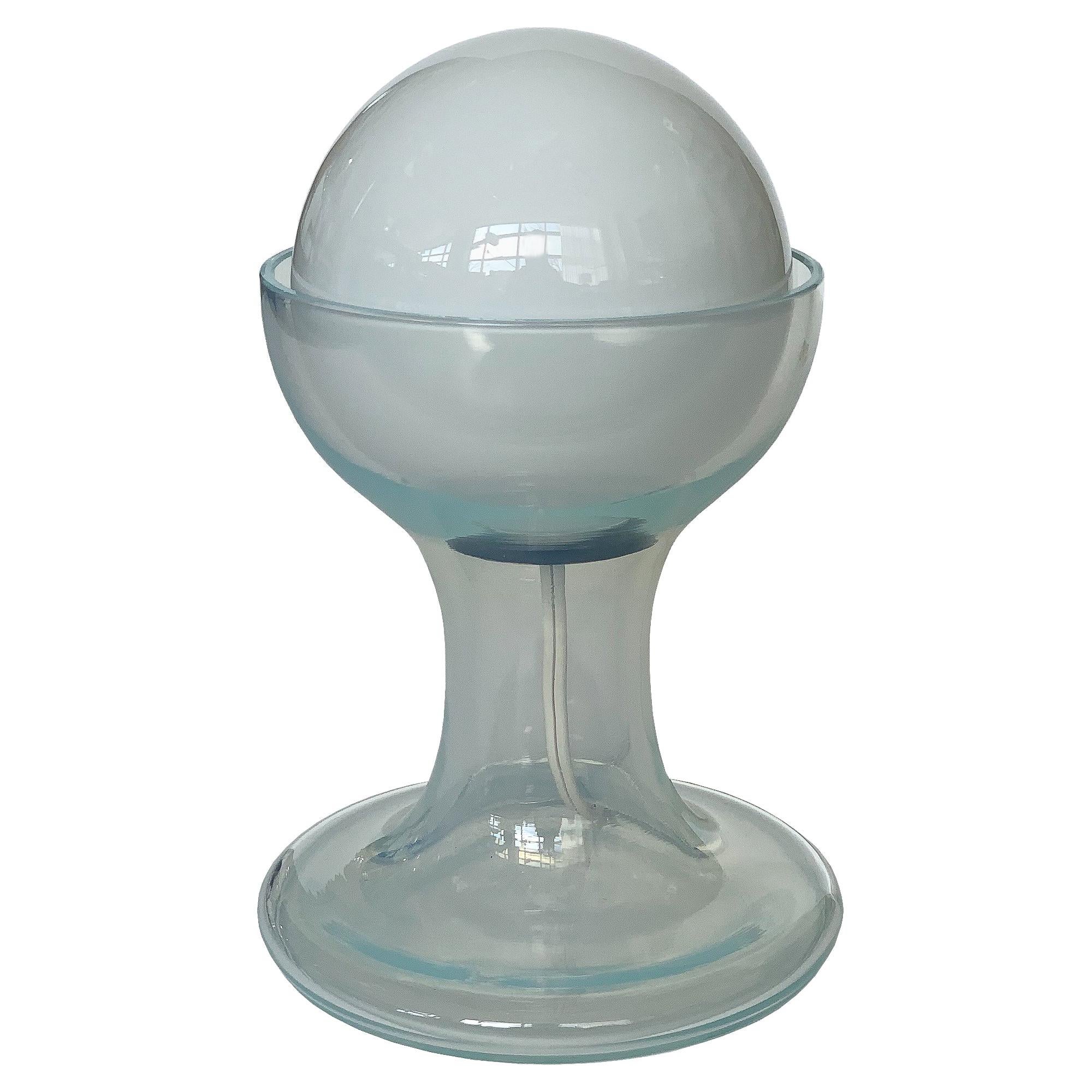 Carlo Nason Opalescent Murano Glass Petite Table Lamp for Mazzega