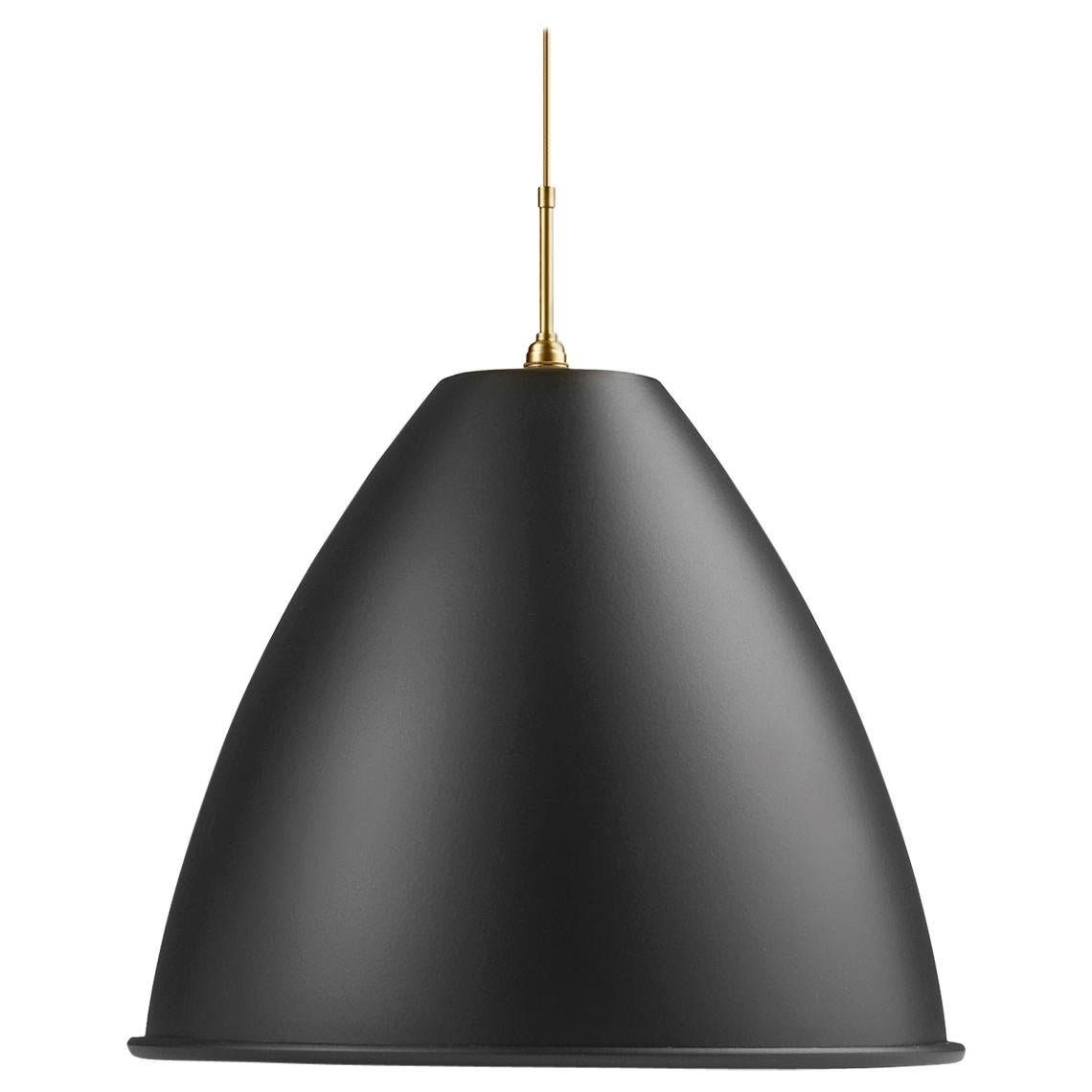 Ciondolo BL 9, base in ottone, extra large, nero