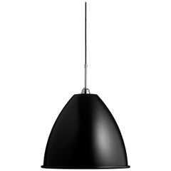 Grande lampe à suspension BL 9, base chromée, noire