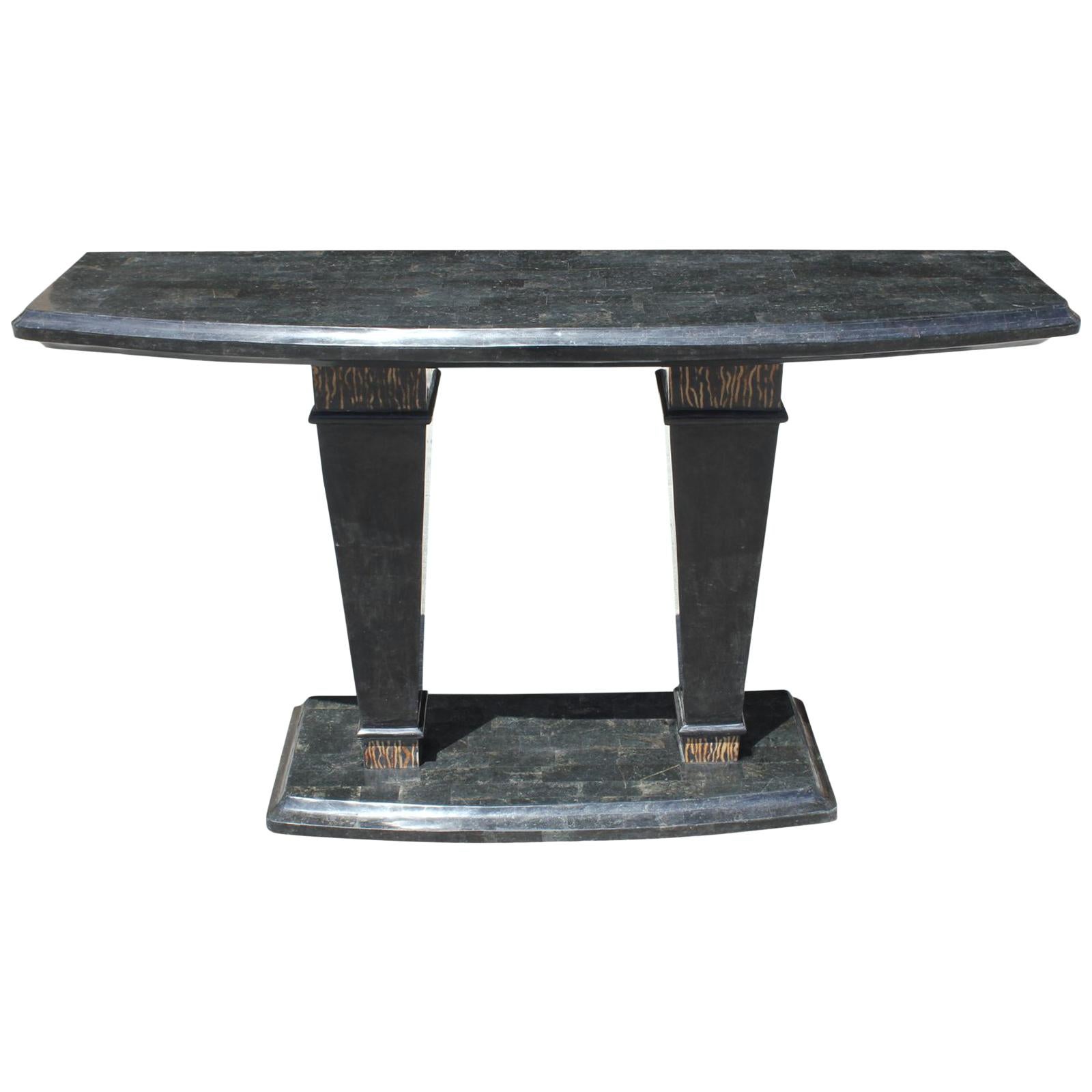 Mid-Century Modern Maitland-Smith Tessellated Stone Console Table, 1970s