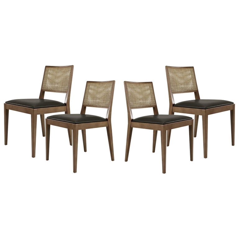 Mid Century Modern Raffia Dining Chairs, Modern Rattan Dining Chair