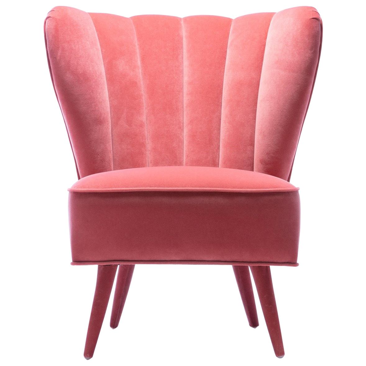 Rose pink velvet chair hot sale