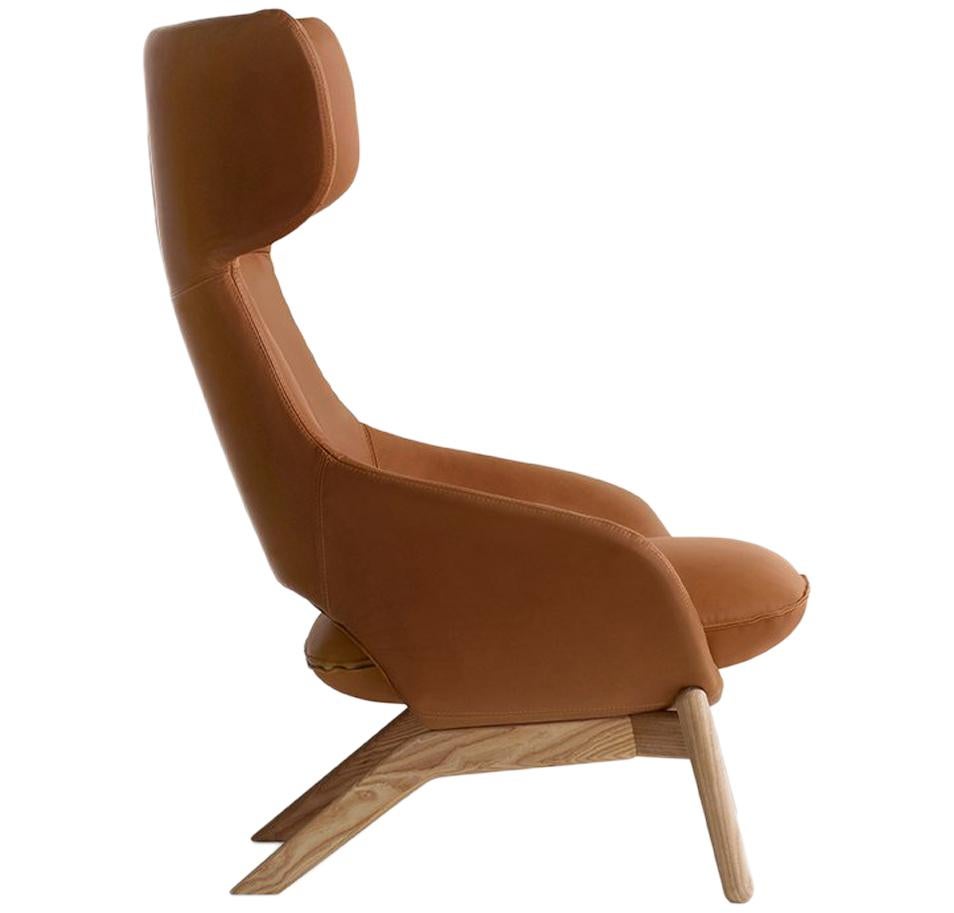 Customizable Artifort Kalm Armchair with Wooden Base by Patrick Norguet For Sale