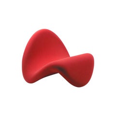 Artifort Tongue Lounge Chair in Red by Pierre Paulin