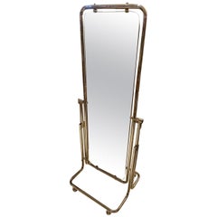 French Chrome Full Length Vintage Dressing Mirror